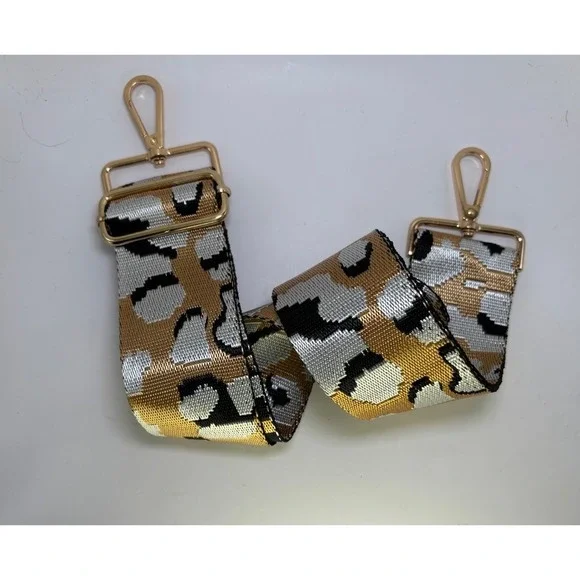 Bronze 2" Wide Adjustable Replacement Purse Crossbody Strap Bundle Gold Hdw - Picture 3 of 4